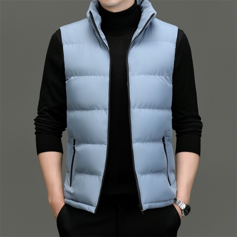 Mens Vest Jacket Autumn Winter Warm Sleeveless Jacket Casual Stand Collar Vest Trend Mens High Quality Sports Coat Vest 241007
