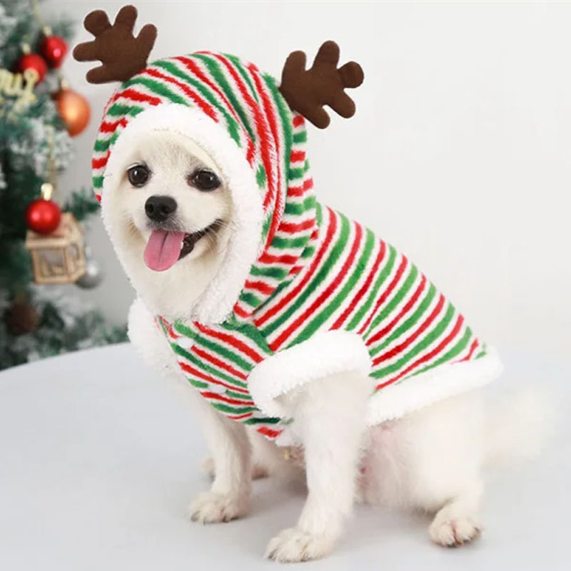 Dog Warm Jumpsuits Winter Fleece Pet Overalls for Small Medium Dogs Cats Clothes Puppy Pamas Christmas Teddy Outfit Free shipping
