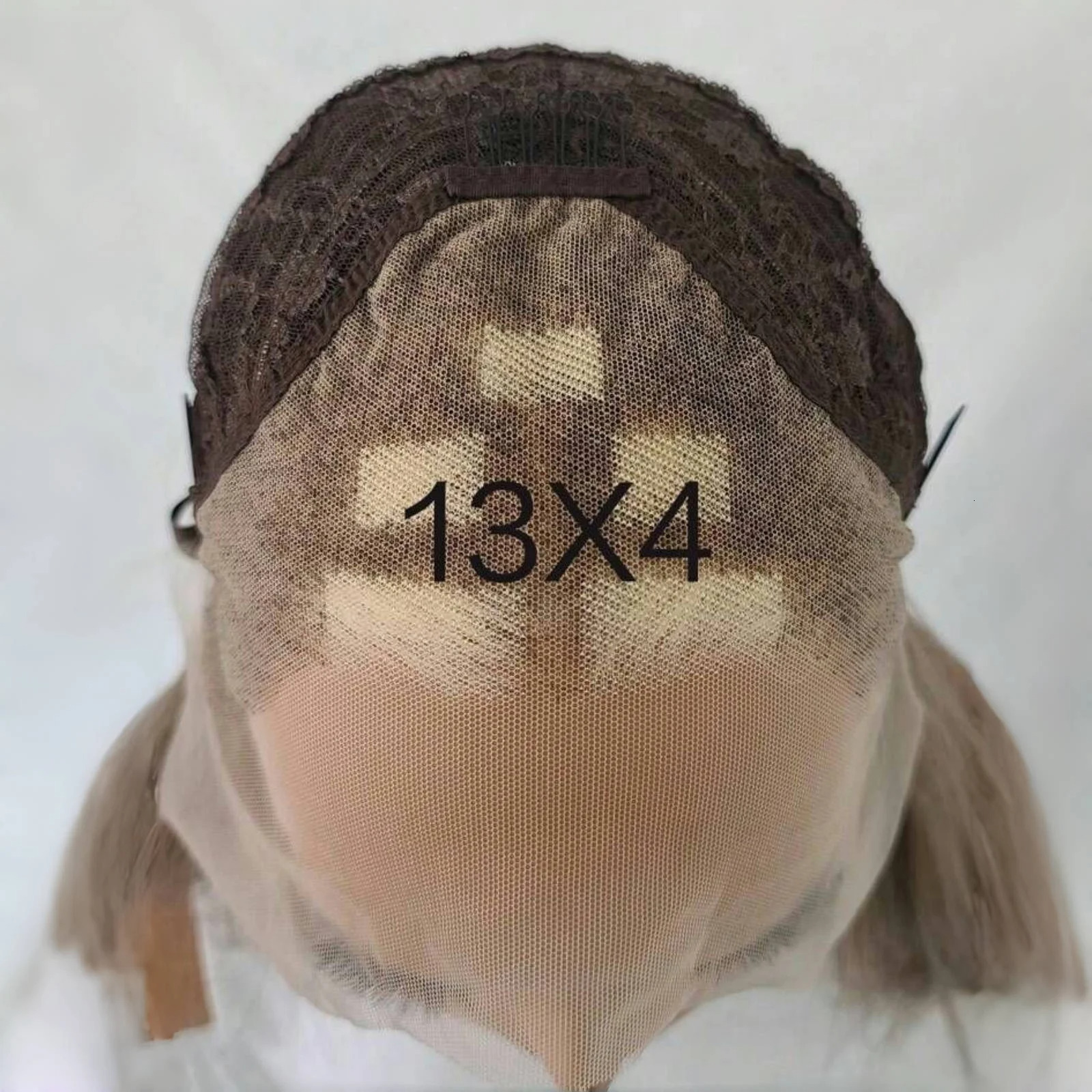 Highlight Ombre Lace Front Wig Synthetic Hair Long Straight Brown with 613 Blonde Balayage Colored 13X4 Frontal Wigs for Women