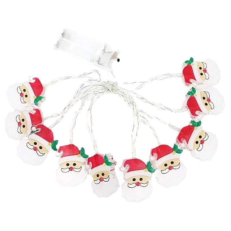 Backpack elderly LED Christmas lights flashing lights strings of Christmas Day cartoon characters snowman scene atmosphere decorative lights
