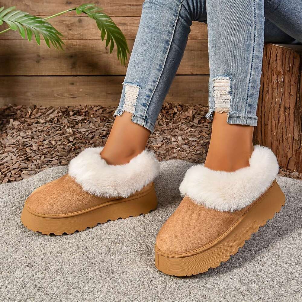Cozy Fluffy Snow Women Soft Plush ed, Non-Slip Platform Sole, Warm Winter Boots with Comfortable Fit Stylish Design - Perfect for Cold Weather and Out