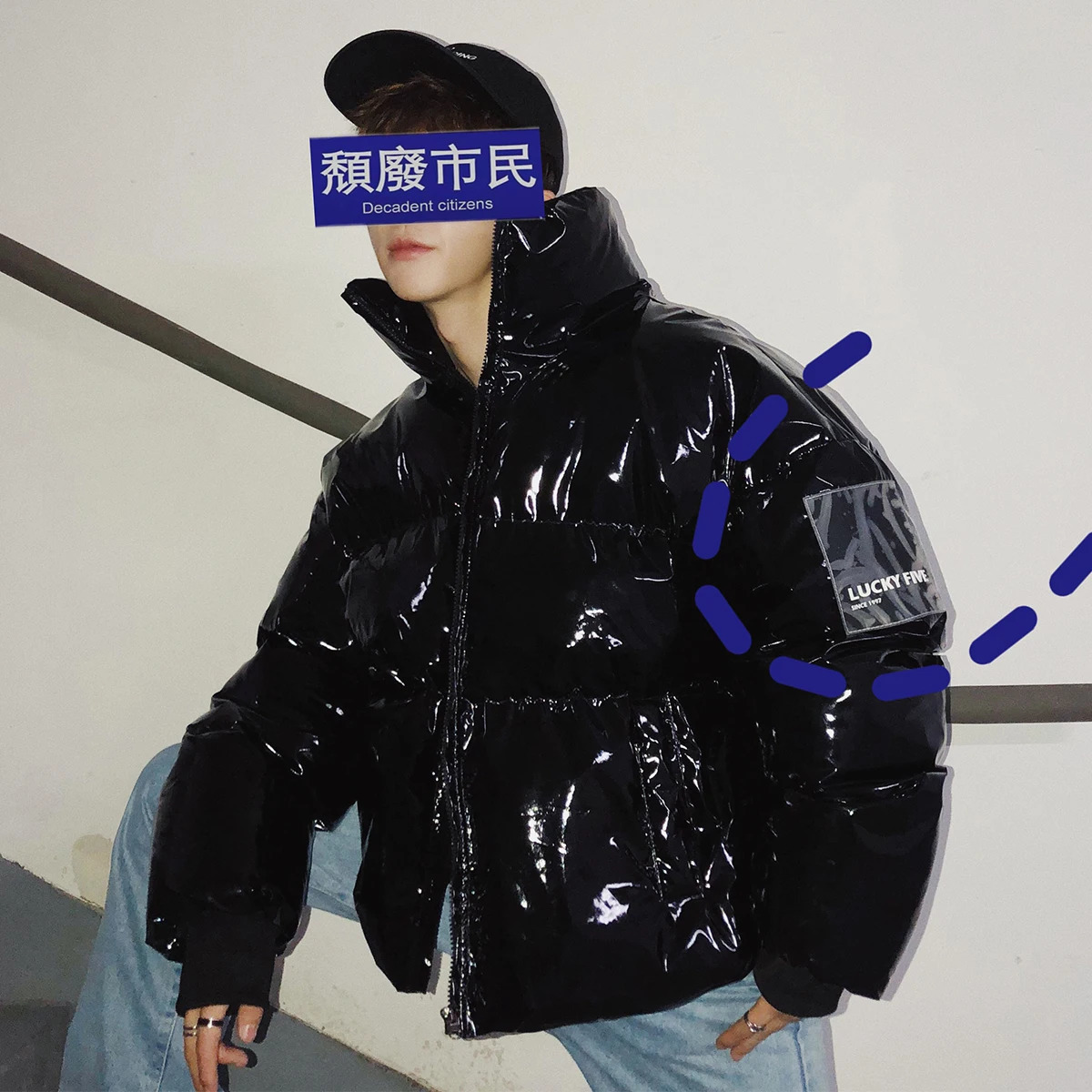 Winter Men Solid Color Parkas Quality Mens Stand Collar Harajuku Warm Thick Jacket Male Fashion Casual Parka Coat 241024