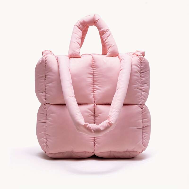 Spacious Quilted Puffer Shoulder Bag - Chic Women's Fashion Handbag