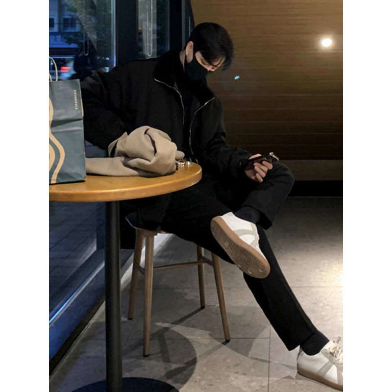 2024 new designer Korean collar men's winter fashion loose faced cotton jacket