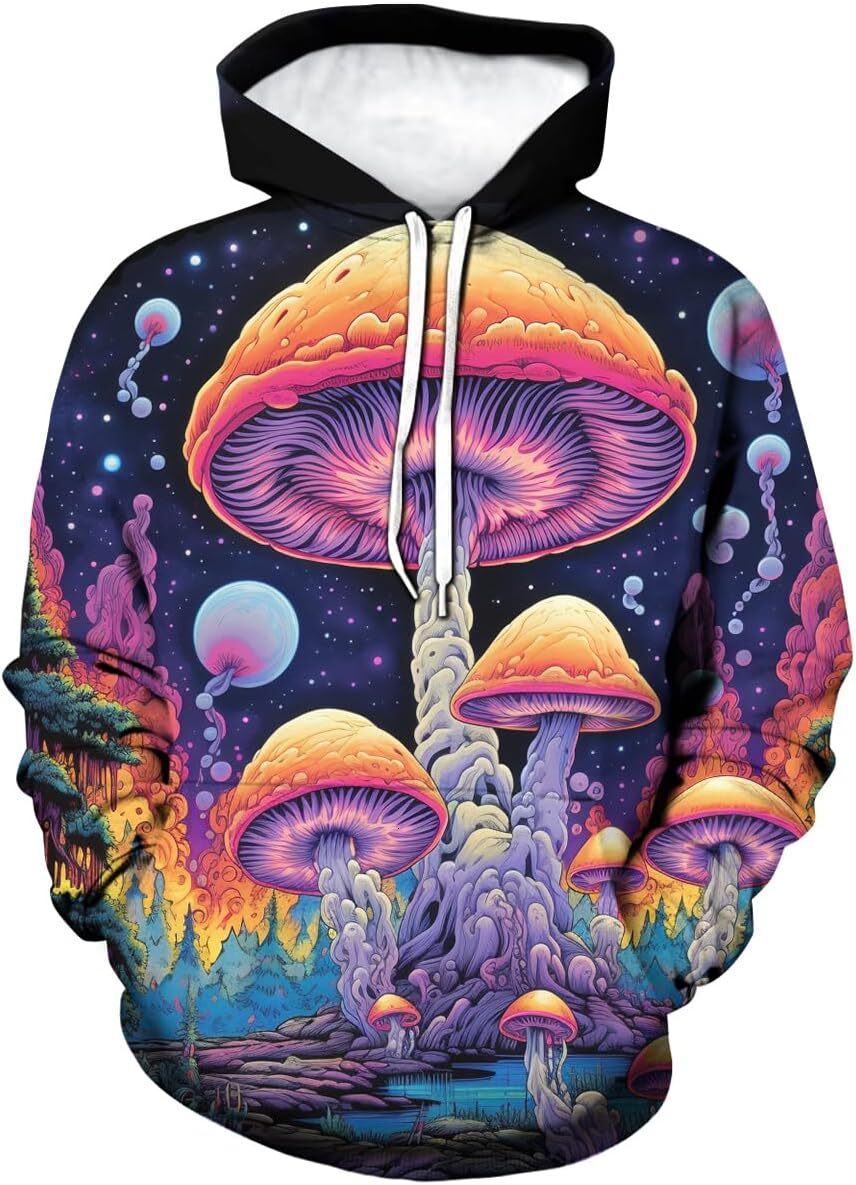 Hoodie for Mens Womens Mens Coloful 3D Printed Starry Sky Hoodies Novelty Graphic Hoodie Fashion Star Sweatshirt Graphic Warm and casual
