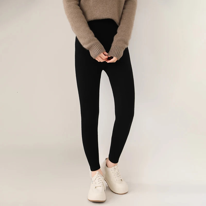 FRSEUCAG selling womens wool legs slim and warm autumn and winter knitted womens long wool legs 241028