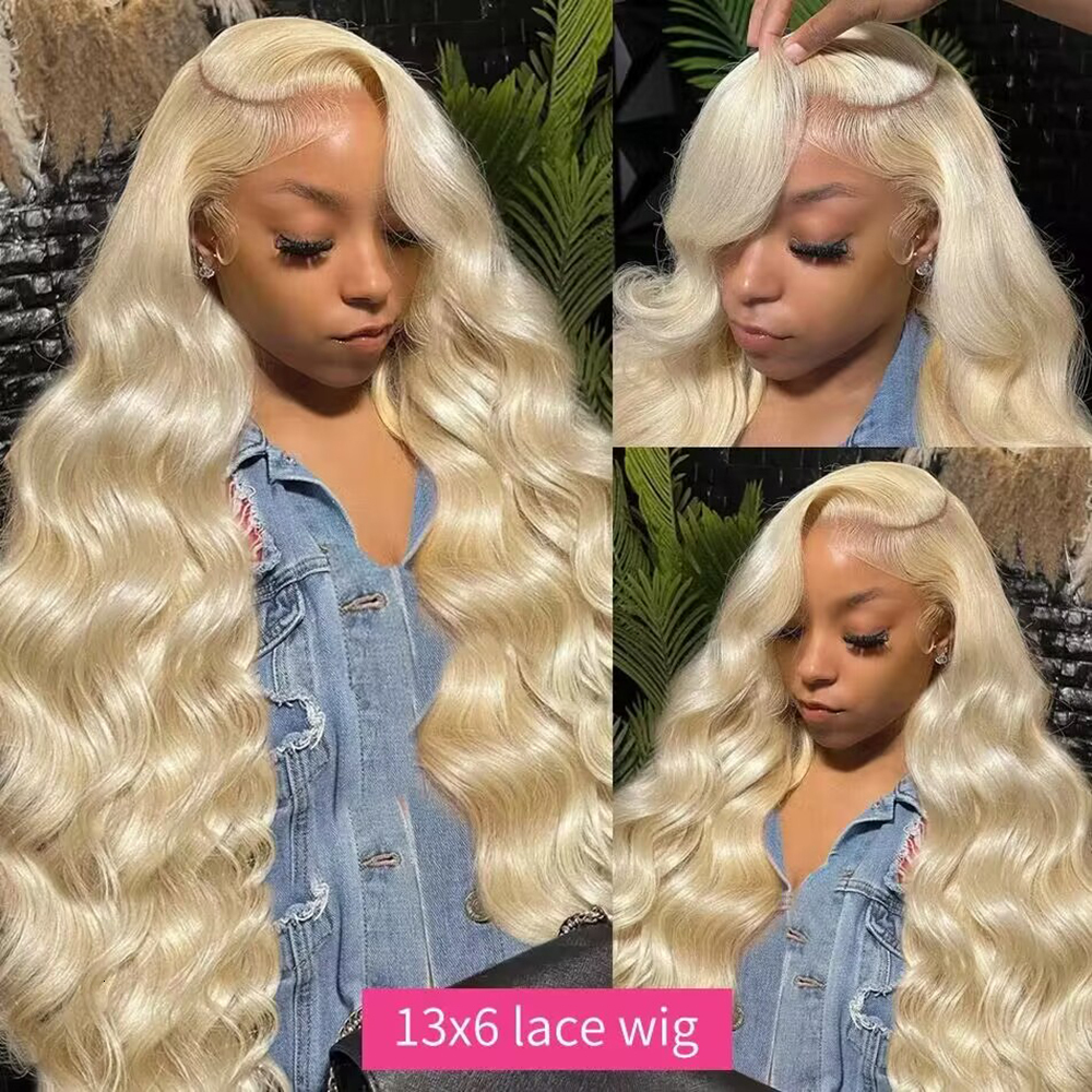 200% HD Transparent 613 Body Wave 13x6 Front Human Hair Wig Color Preplucked 13x4 Honey Blonde Lace Frontal Wigs For Women