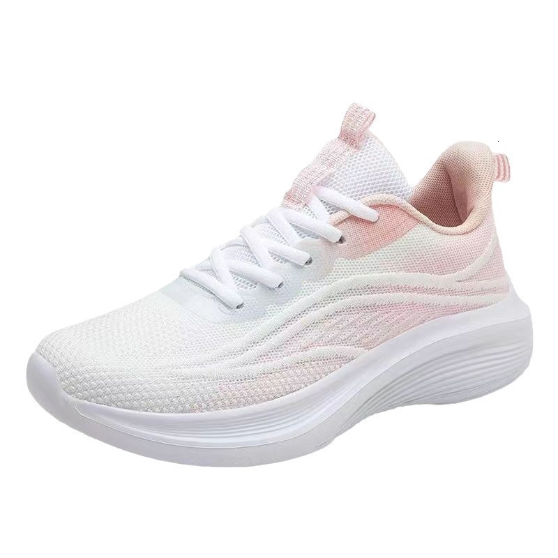 2024 new spring and autumn non slip soft sole wear-resistant mesh breathable casual shoes versatile ins ultra light running women's shoes