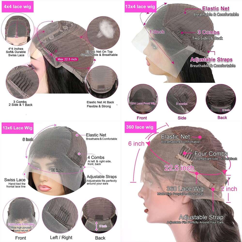 Full HD Lace Frontal Wig Bone Straight Inch x Transparent Front Wigs Human Hair Closure MYLOCKME