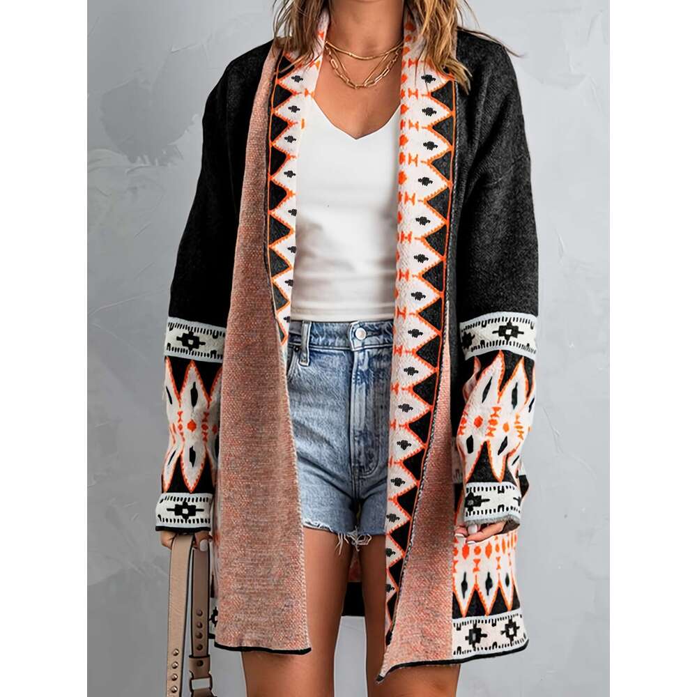 Miyouj Women's Knitted Top Coat Pattern Cardigan Long Sleeve Sweater Colorful Casual 2025 Sweaters New Style Outerwear Tops