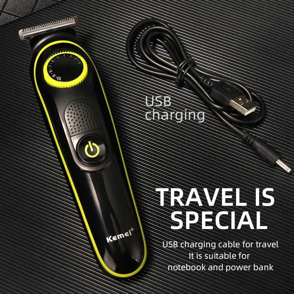 Kemei 5 in 1 LCD Electric Shaver for Long Beard Electric Razor Multifunctional USB Rechargeable Nose Hair Cutting Machine W250625