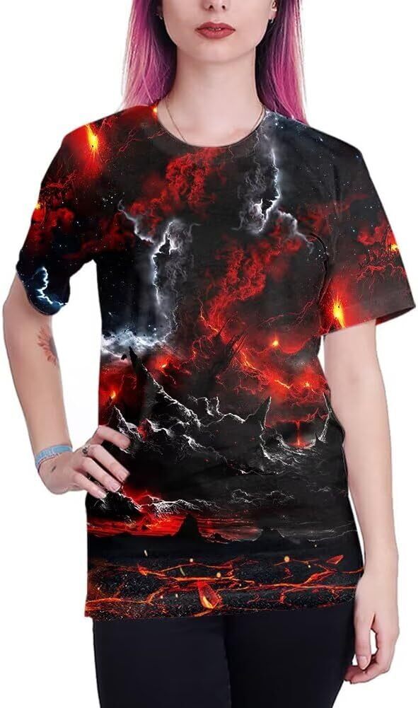 Mens T shirt Mens T shirt 3D Graphic Colorful Crew Neck Print Tee for Men Women and Youngs tee Casual tops summer casual fashion