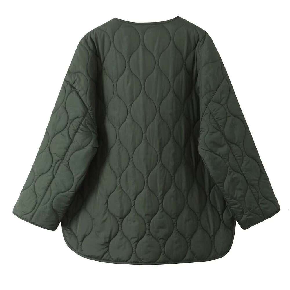 TRAFZA Women Padding Zip Up Puffy New 2024 Fashion Street Fall Winter Jacket Coat