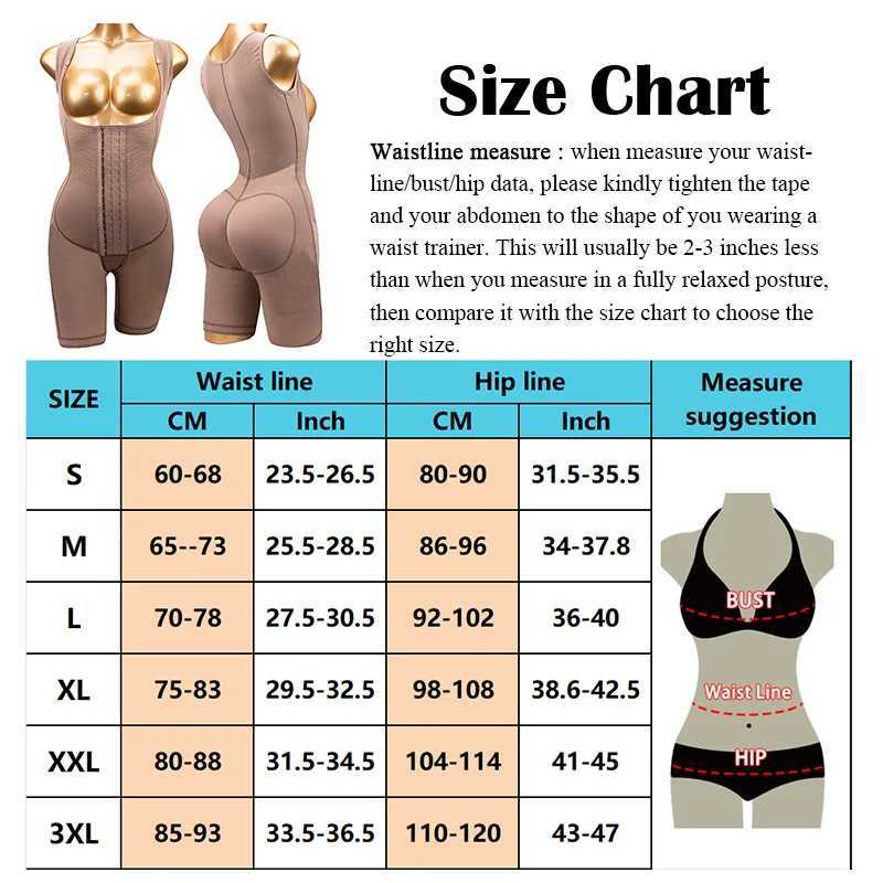 Faja Colombian Shapewear Girdles Seamless Bodysuits Post Surgery Sculpting Body Shaper Bbl Compression Abdomen Control SheathXJ241028