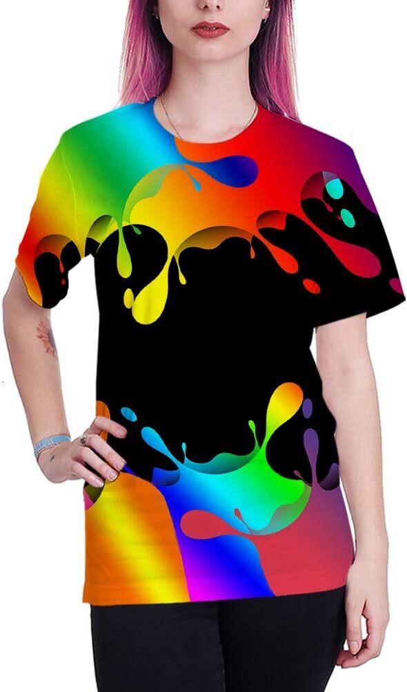 Mens T shirt 3D Graphic Colorful Crew Neck Print Tee for MenYoungs tee Casual tops summer clothes Fashionable patterns and cool designs cool