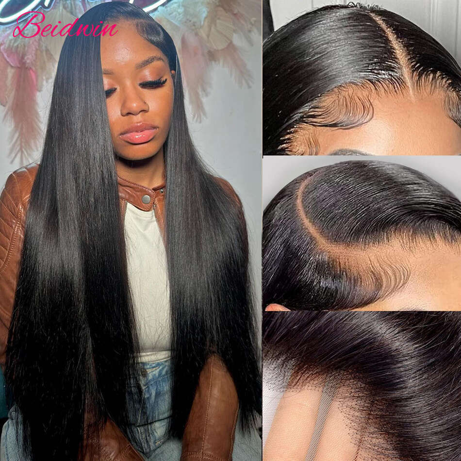 Straight Frontal Wig Human Hair HD Lace x Real Wear Go Glueless