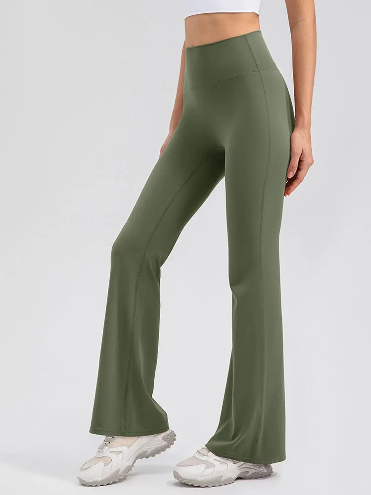 INLUMINE Naked Sports Flared Leggings Womens Yoga Pants Gym Fitness Tights Flare Leg Woman Street Wear Casual Wide Leg Pants 241028