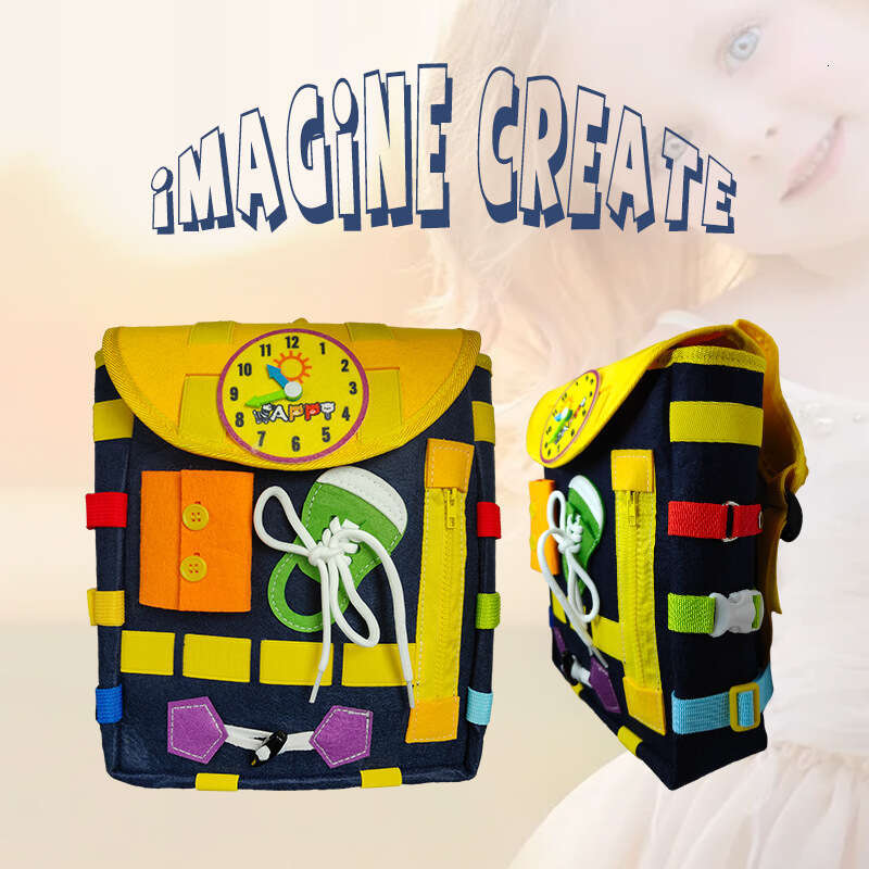 For Toddlers With Buckles Zippers, Sensory Toys, Learning Activity Through Play, Can Be Stored And Carried On The Back, Travel Toy Backpack