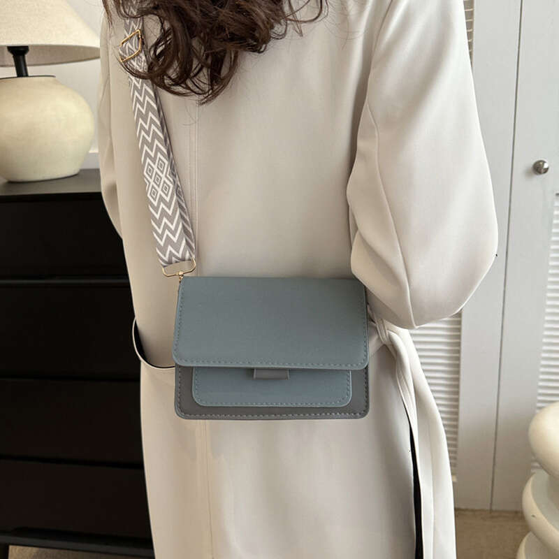 Designer Bag Fashion Wide Strap Crossbody Bags For Daily Used, Square Matte Pu Leather Shoulder Bags Handbags For Women tote bag purse luxury bag