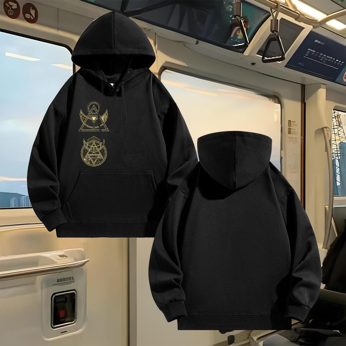 DIY Customized Hoodie Street Loose Fit Mens Hoodie Long Sleeve Soft DIY Logo Oversized Top Hoodie Thick Plush
