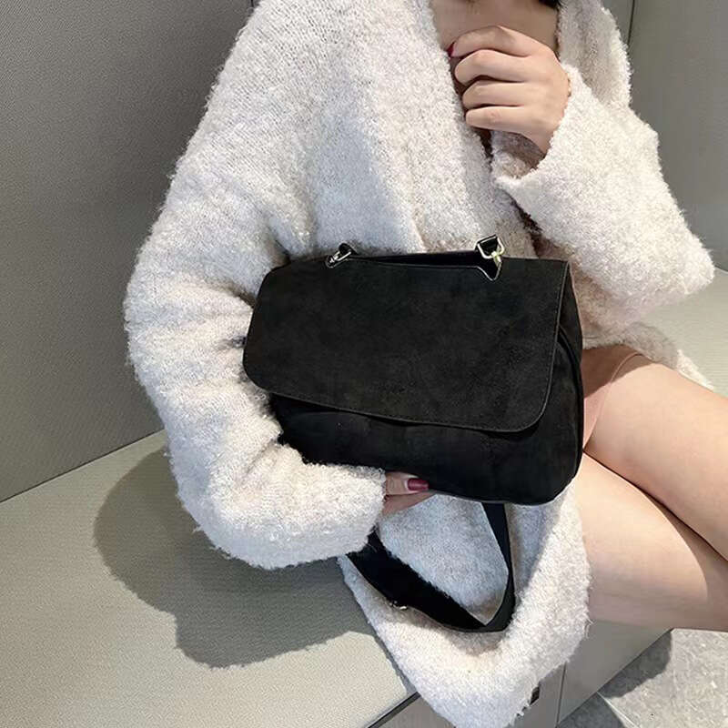 Winter Fashion Shoulder Bags For Women Retro Pu Leather Flap Crossbody Bag Lady Messenger Handbag Clutch Purse