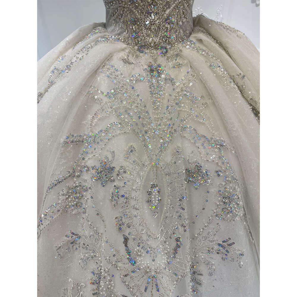 Colorful Beading Off The Shoulder New Design Bridal Ball Gown Wedding Dress