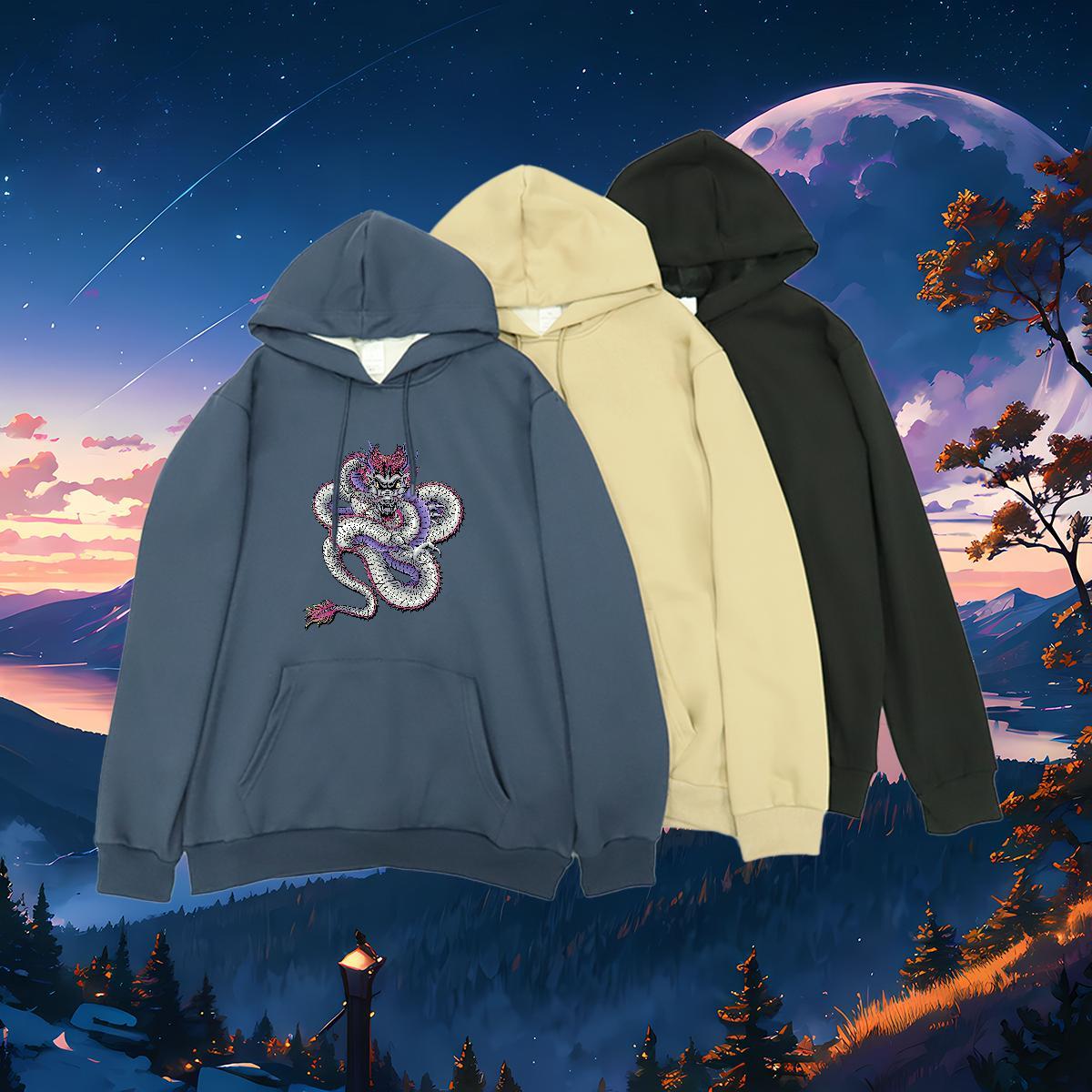 2024 DIY Woman Hoodie Hoody Unisex Couples Hoodie Custom Anime Velvet Thick Breathable Hooded Collar Street Wear