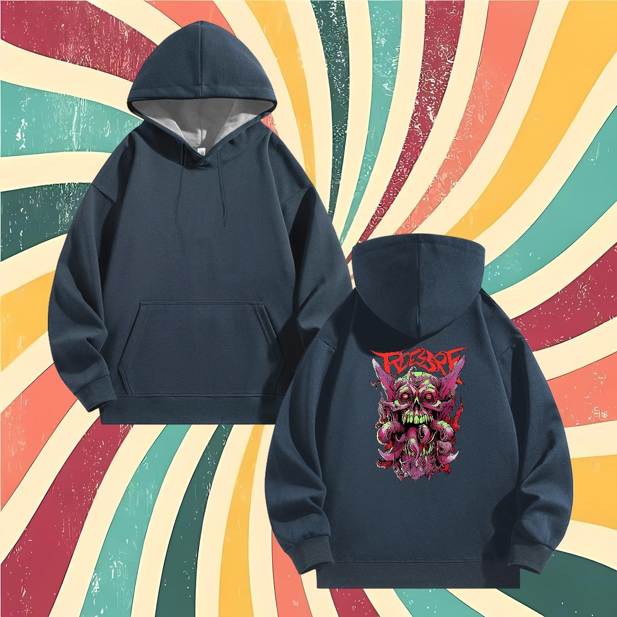 2024 DIY Unisex Sweatshirts Custom Printed Classic Couples Hoodie Tops Hoodie Daily Wear Thick Fleece Hooded Collar Long Sleeve