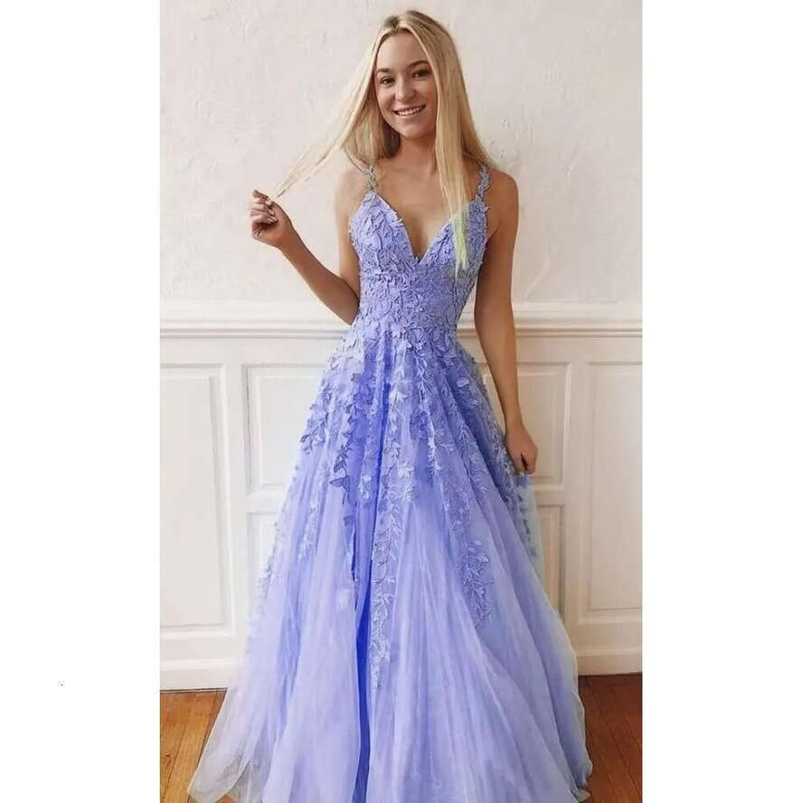 Tulle 2024 Applliques A E Ball Gown Spaghetti Strasp Formal Dresses For Women Prom AMZ Bc12342