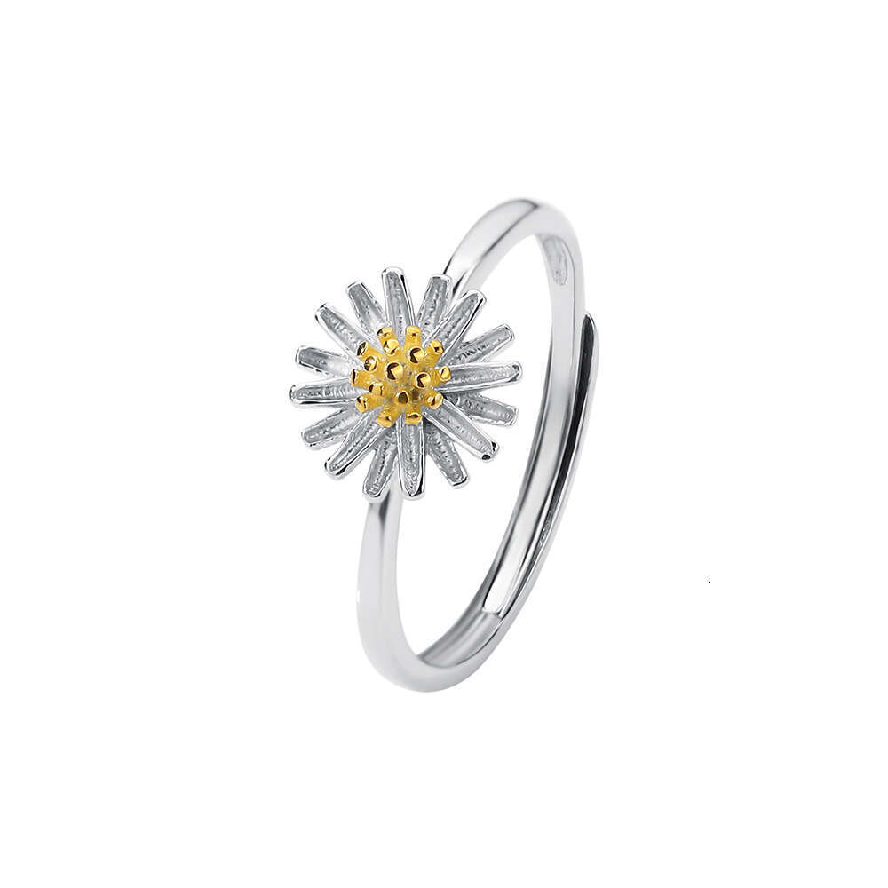 Sterg Sier Cute Simple Little Daisy wer Ring For Women Exquisite Temperament Party Jewelry