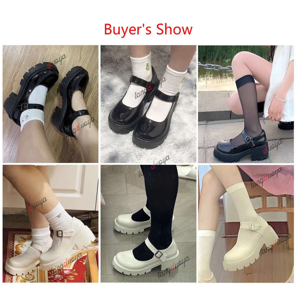 Shoes on heels Women mary janes platform Women's Vintage College Style Lolita Girls black High Heel shoes