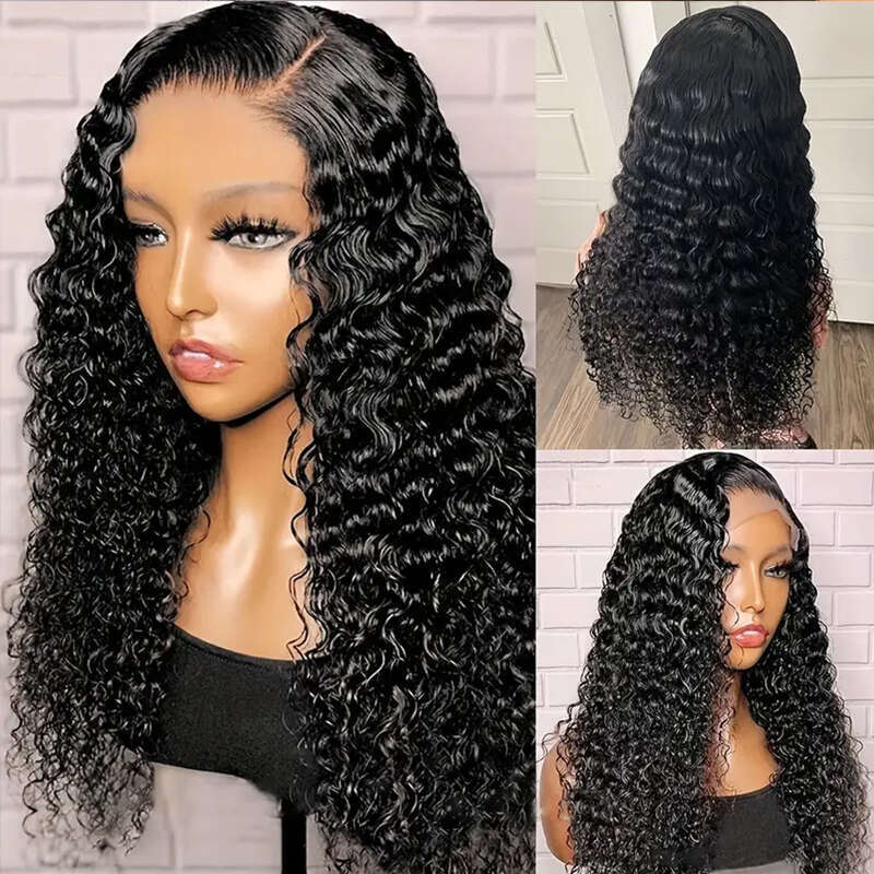 inches density curly hd transparent lace frontal human hair wigs for woman x Lace Frontal Human Hair pre cut