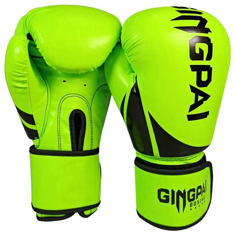 Profional Children Boxing Gloves 6oz Kids Free Combat Muay Thai Glove Kids Boxing Gloves for 5-14 Years Boys Girls Green BlueXJ241028