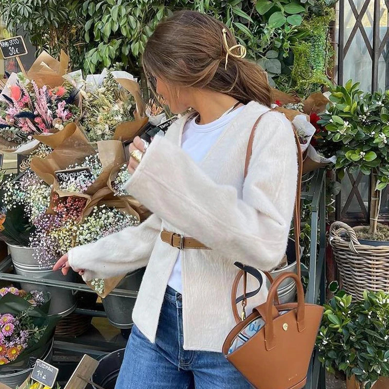 V Neck Jackets Women Fashion Single Breasted Coats Long Sleeve Spring Autumn Jackets 241024