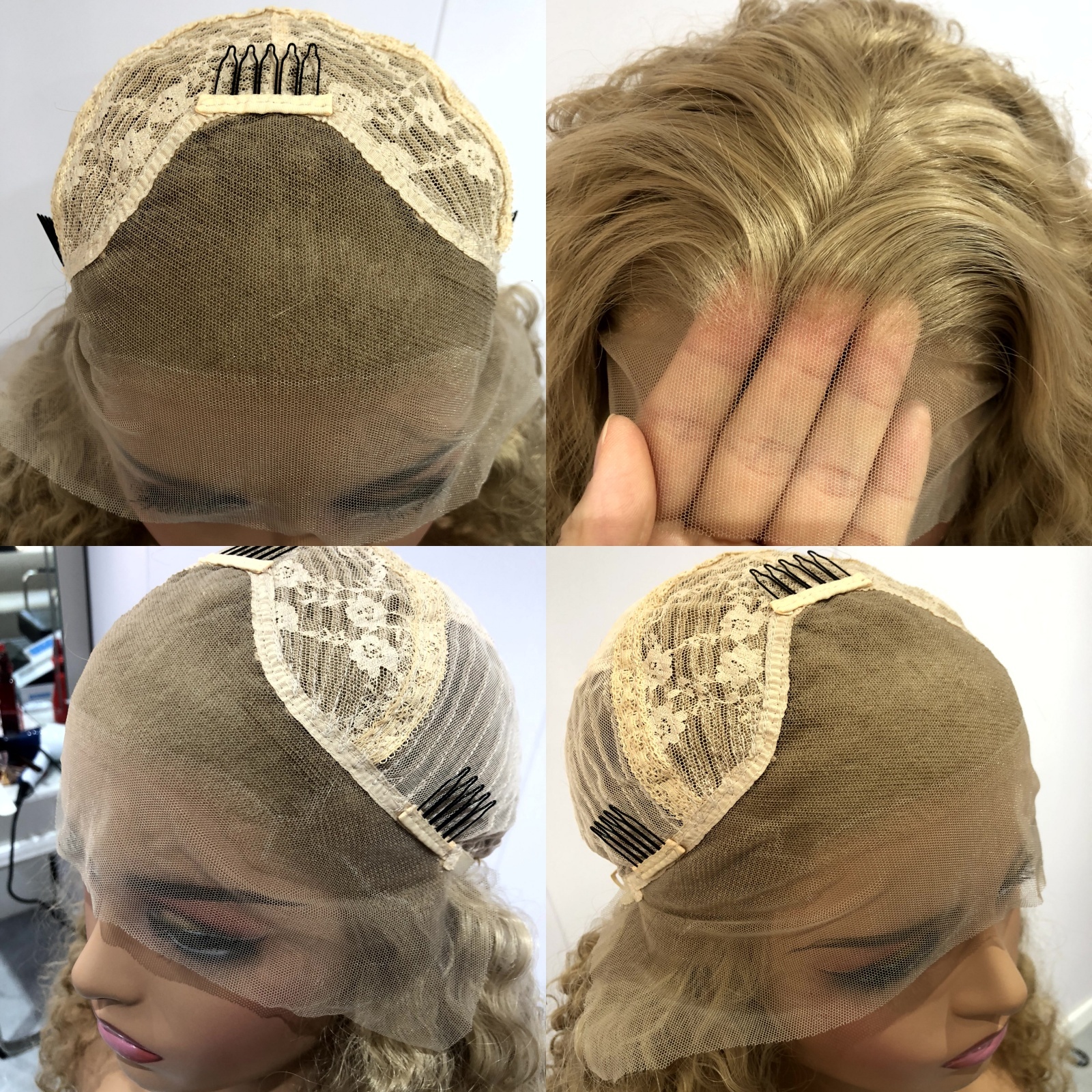 Ash Blonde Wig Loose Body Wave Synthetic Lace Front Long Curly Natural Wavy Honey Colored Hair 13X4 Frontal Wigs for Women