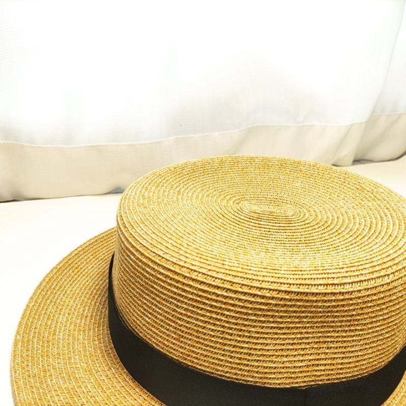 Summer fine braided Women's Simple and versatile straw woven hat