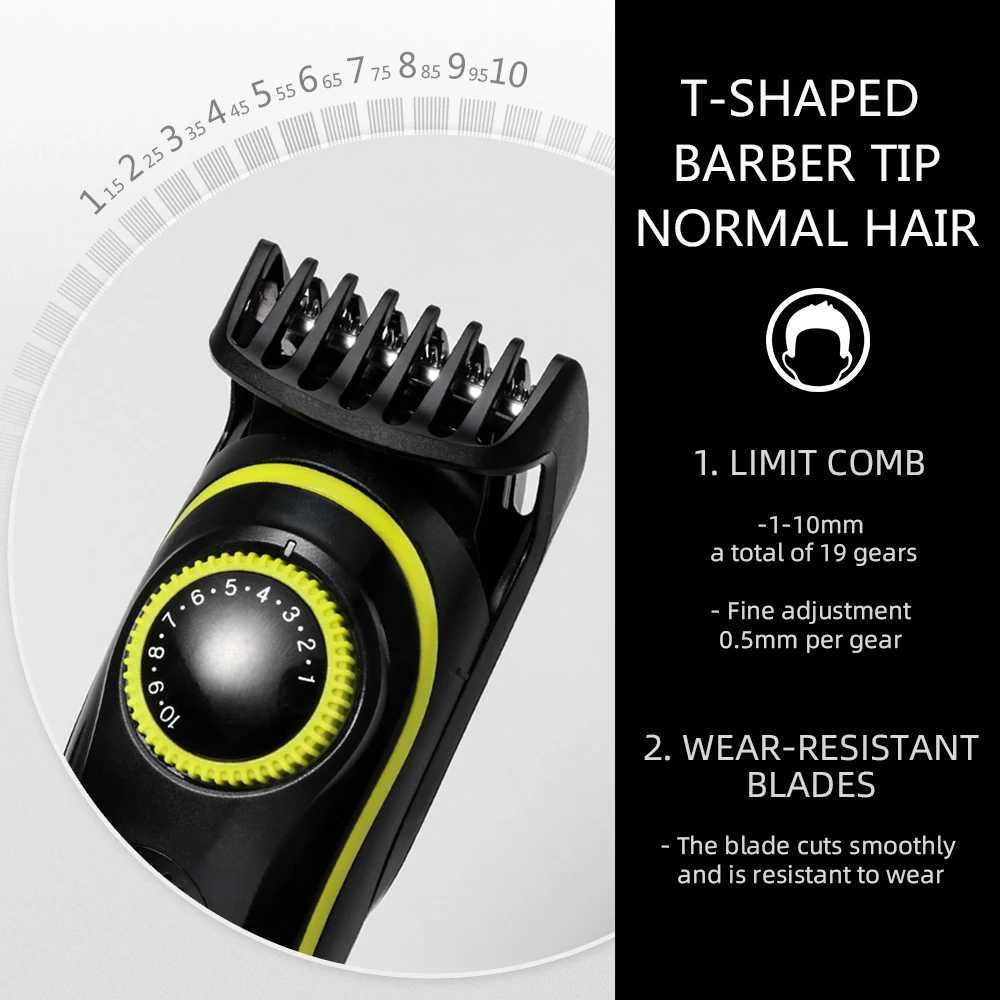 Kemei 5 in 1 LCD Electric Shaver for Long Beard Electric Razor Multifunctional USB Rechargeable Nose Hair Cutting Machine W250625