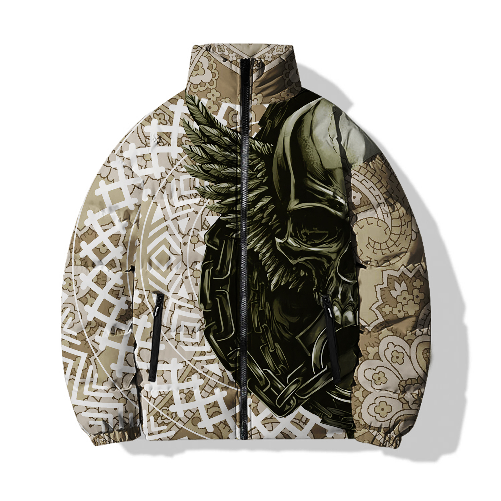 Skeleton Cold Jackets Skull Men's Clothing 2024 Warmth Sickle Parkas 3D Printing Sweatshirts Cool Decent Durable Male Coat