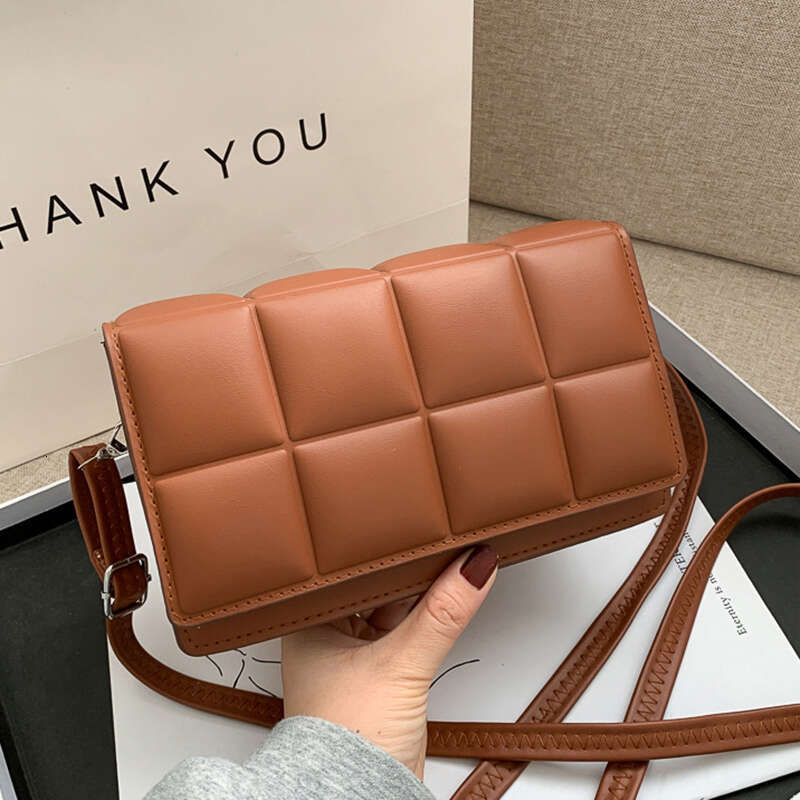 Solid New Color Fashion Shoulder Handbags Female Travel Messenger Bag Plaid Small PU Leather Crossbody Bags For Women s