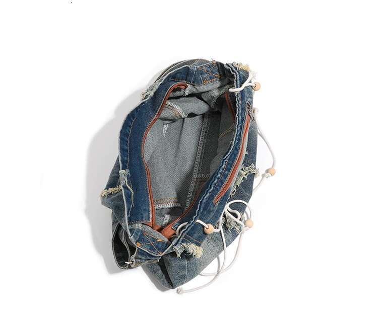 Denim Washed Jeans Casual Totes for Women Shoulder Bags Soft Student Large Capacity Vintage Shopping Bag Female Handbags