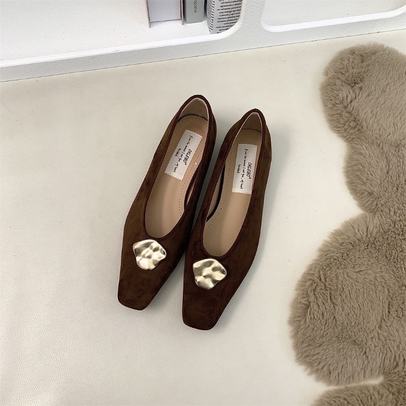 89d1d New Metal Designer flats buckle woman soft pu leather grandma shoes women sneakers solid casual moccasins slip on square toe loafers