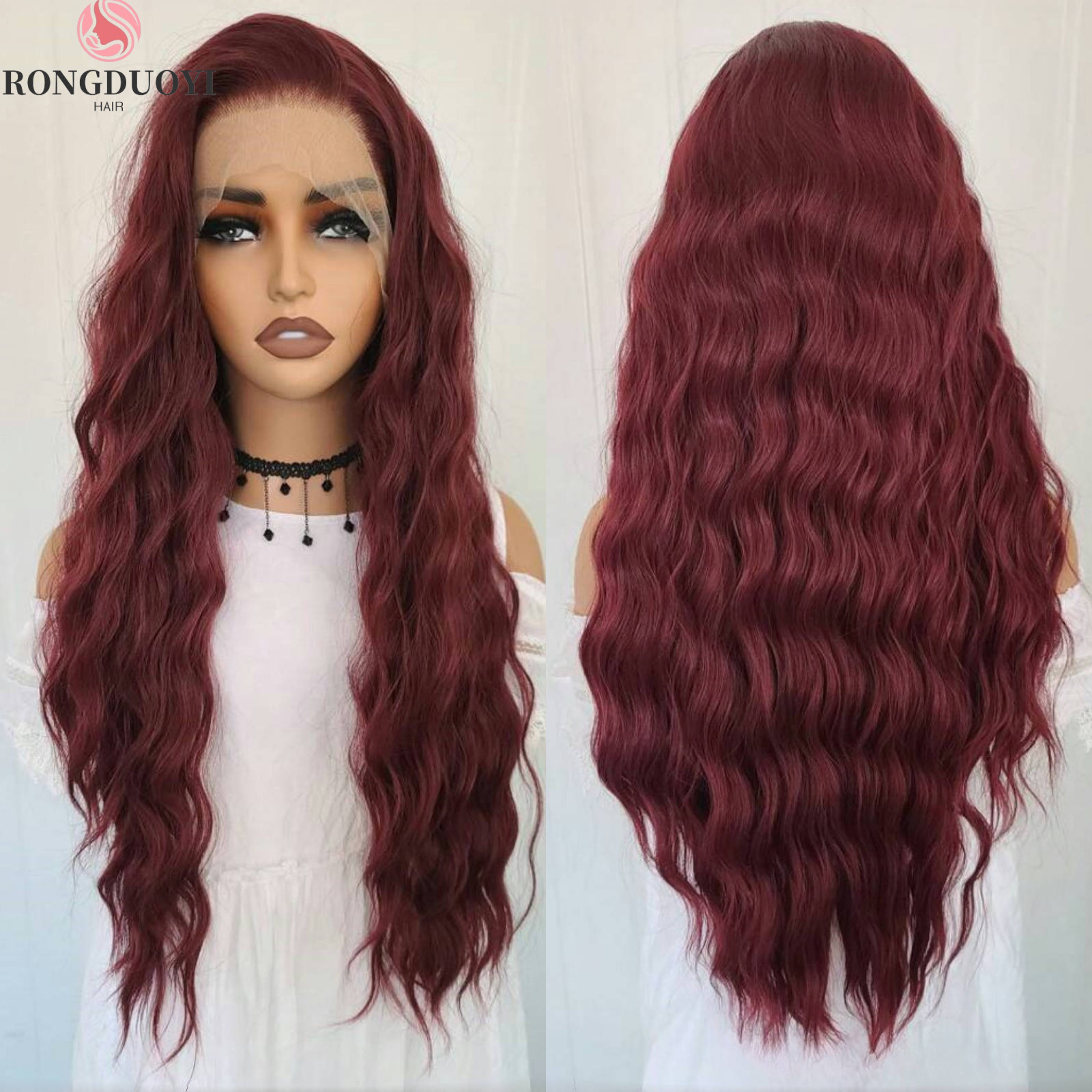13X4 Ash Blonde Deep Curly Synthetic Lace Front Wig Natural Wavy Long Dark Blond Colored Hair Frontal Wigs for Women Party