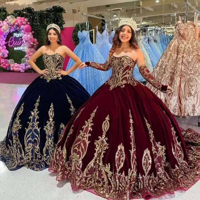 A E Wedding Dresses Sleeve Less Strapless Beads Appliqued Lace Princess Bridal Gowns Glitter Sweep Train Robes De Custom Made