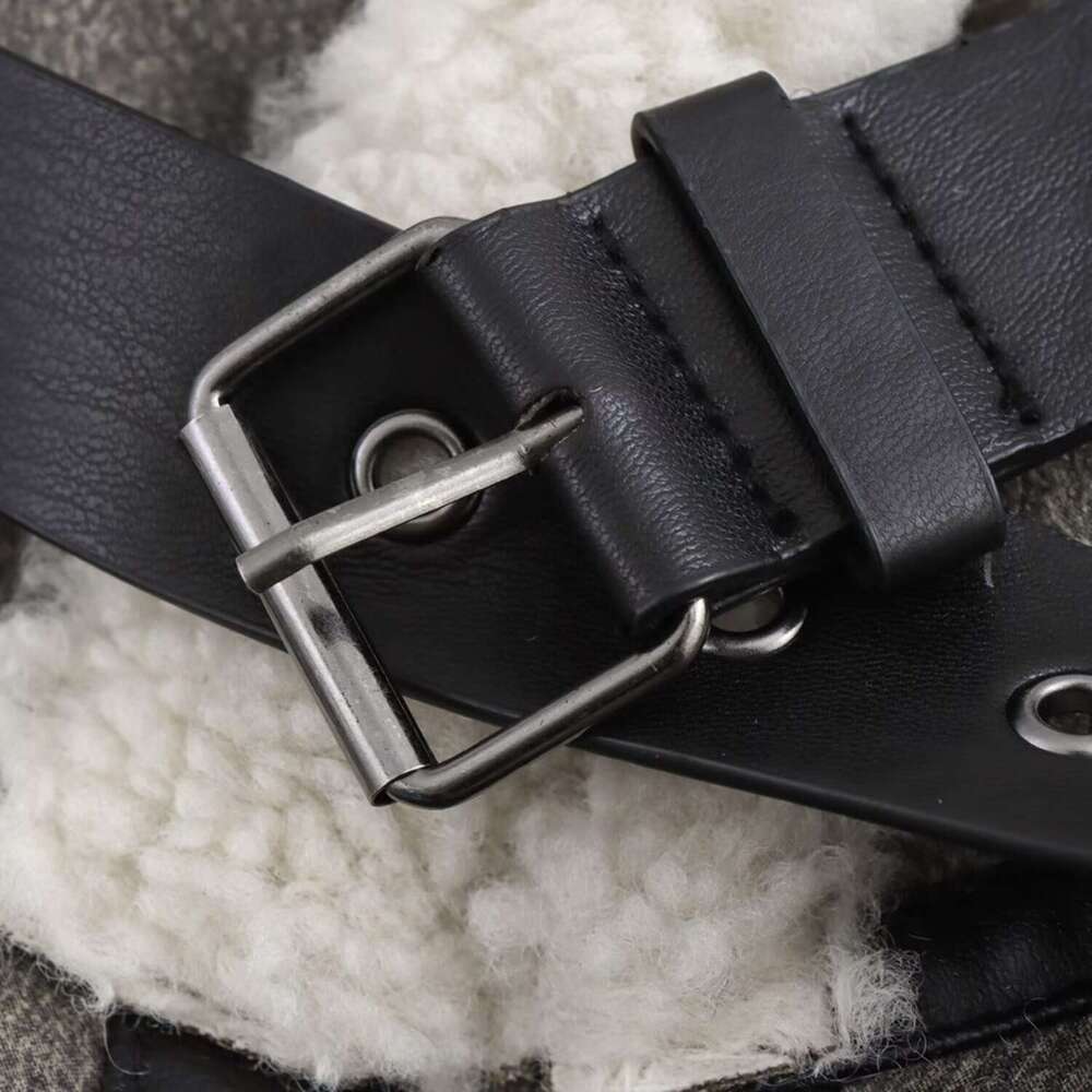 TRAFZA Women Fall Winter Fleece Ed Lapel Beltloops New 2024 Fashion Classic Street Vintage Jacket Coat