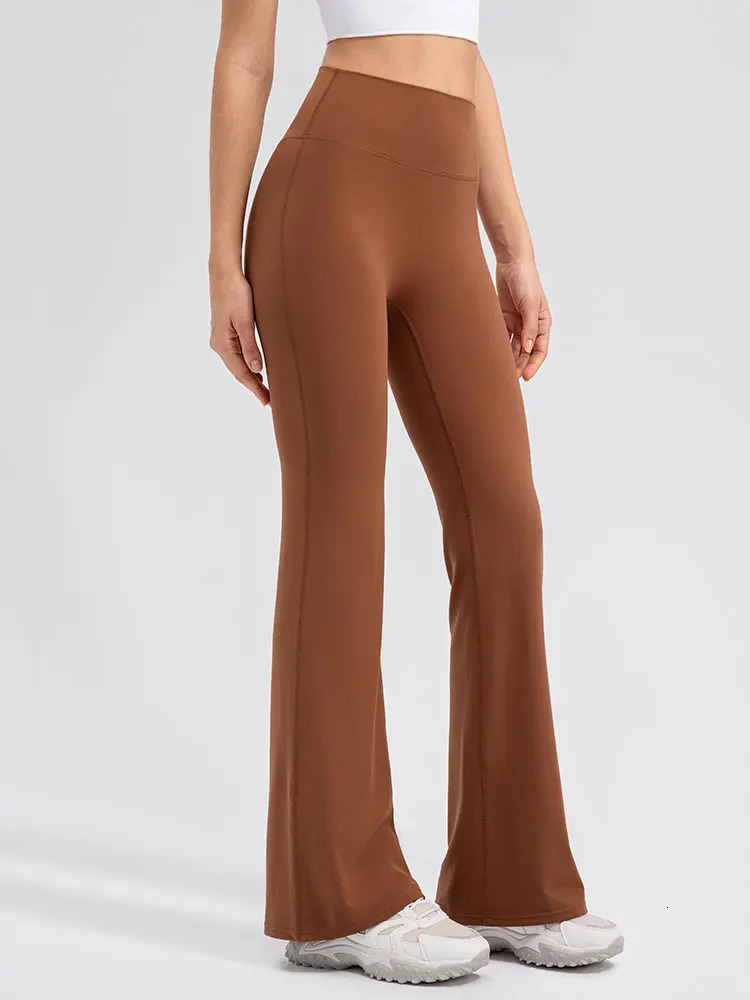 INLUMINE Naked Sports Flared Leggings Womens Yoga Pants Gym Fitness Tights Flare Leg Woman Street Wear Casual Wide Leg Pants 241028