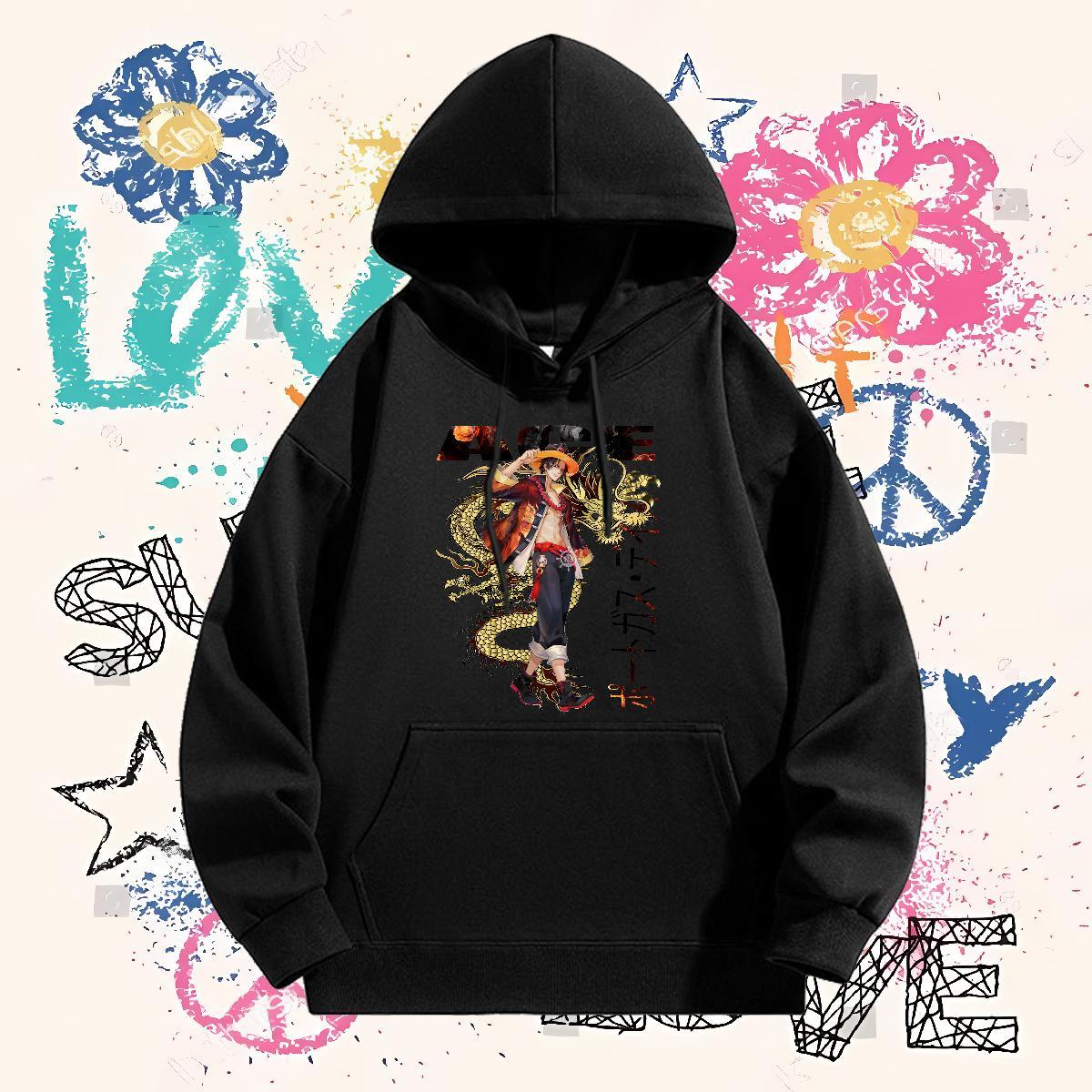 Fashion Casual Hoodie for Men Hooded Collar Long Sleeves Warm Hoodie Pullover Custom Printing Tops Hoodie Street Casual Warm Fleece
