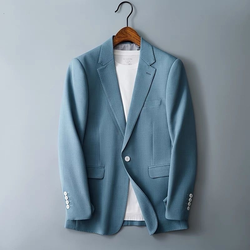 HJ01 Fashion Mens Casual Boutique Double Breasted Suit Trousers Mans Business Jacket Blazers Coat 241025