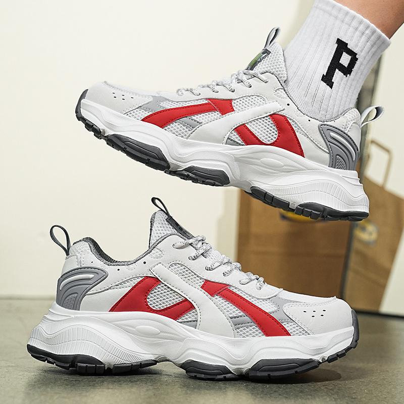 2024 Four Seasons Men's Thick soled Shoes Casual Sports Shoes Mesh Breathable Men's Shoes dh910320090