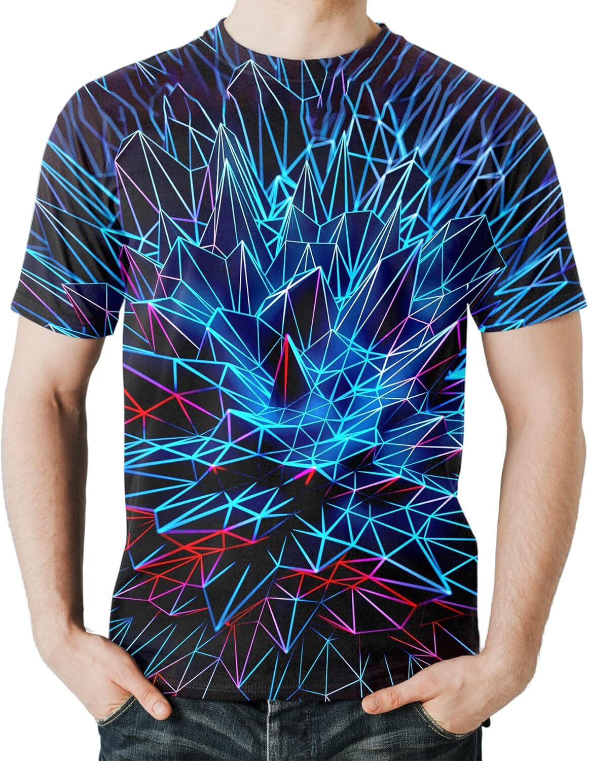 Mens T shirt Unisex 3D Graphic Print Fashion T-Shirts for Adults Teens Novelty Casual Tee Tops casual fashion cool