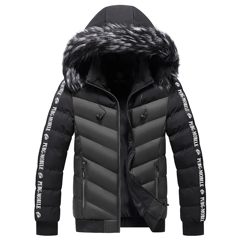 Winter Men Warm Hooded Parkas Jackets Mens Windbreaker Outwear Coats Autumn Detachable Hat Outfits Male 241024